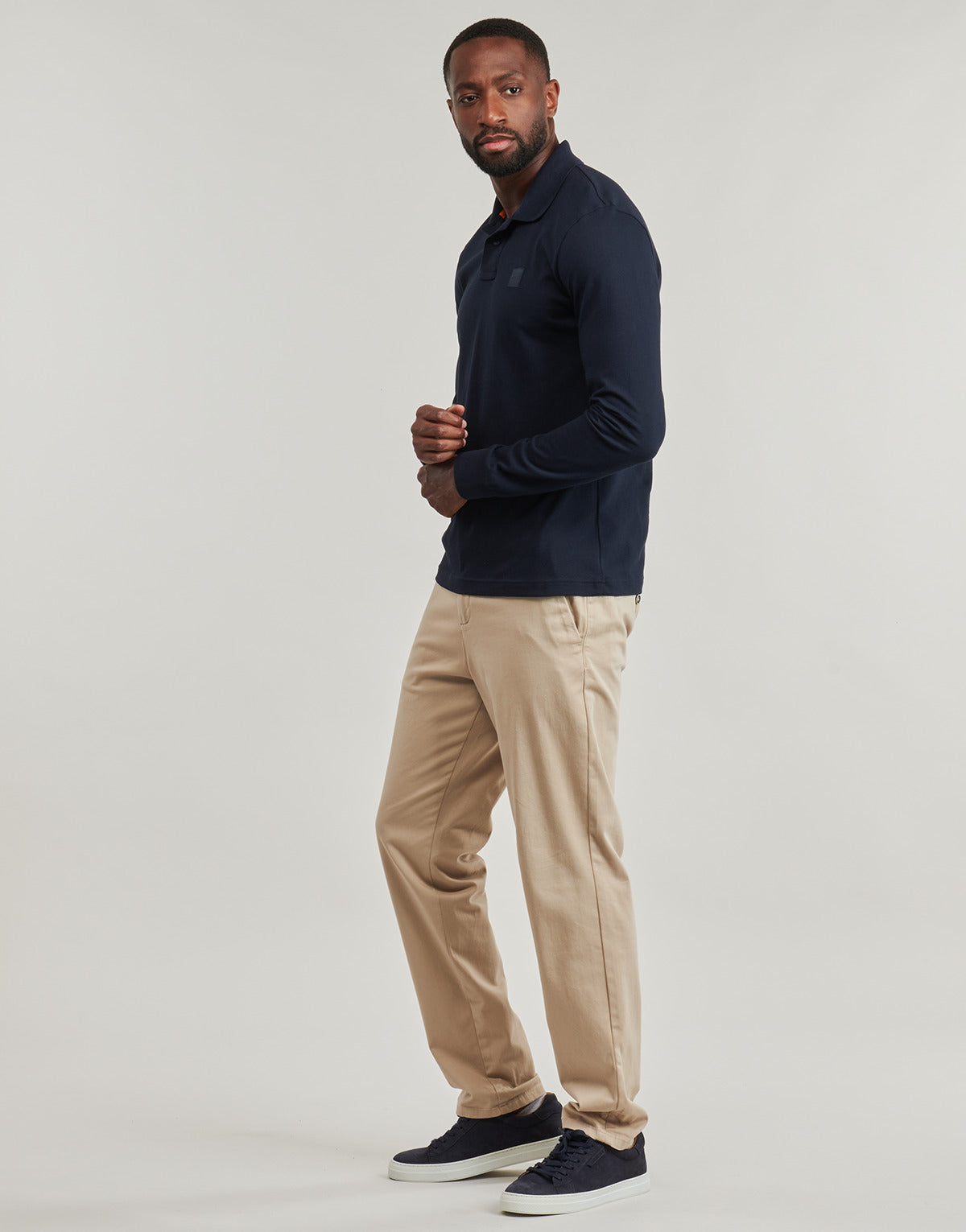 Polo maniche lunghe Uomo BOSS Passerby Marine