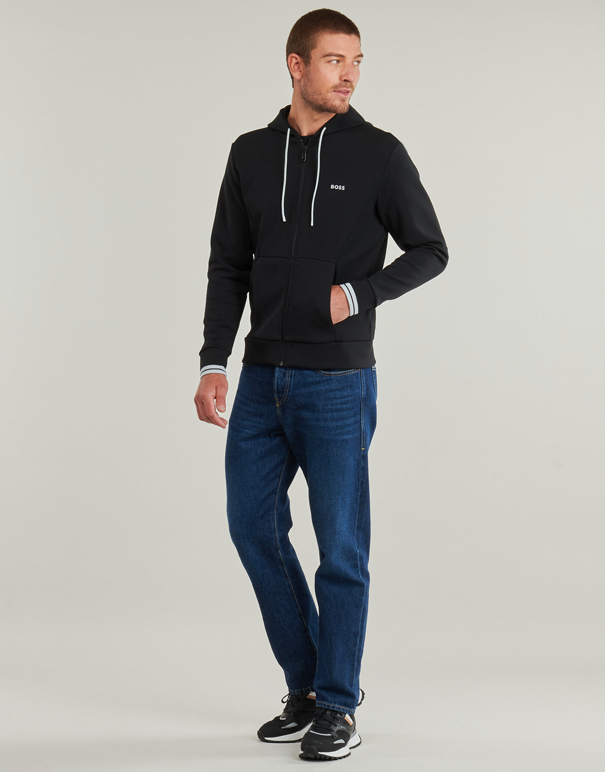 Felpa Uomo BOSS FZ Hoodie Zone