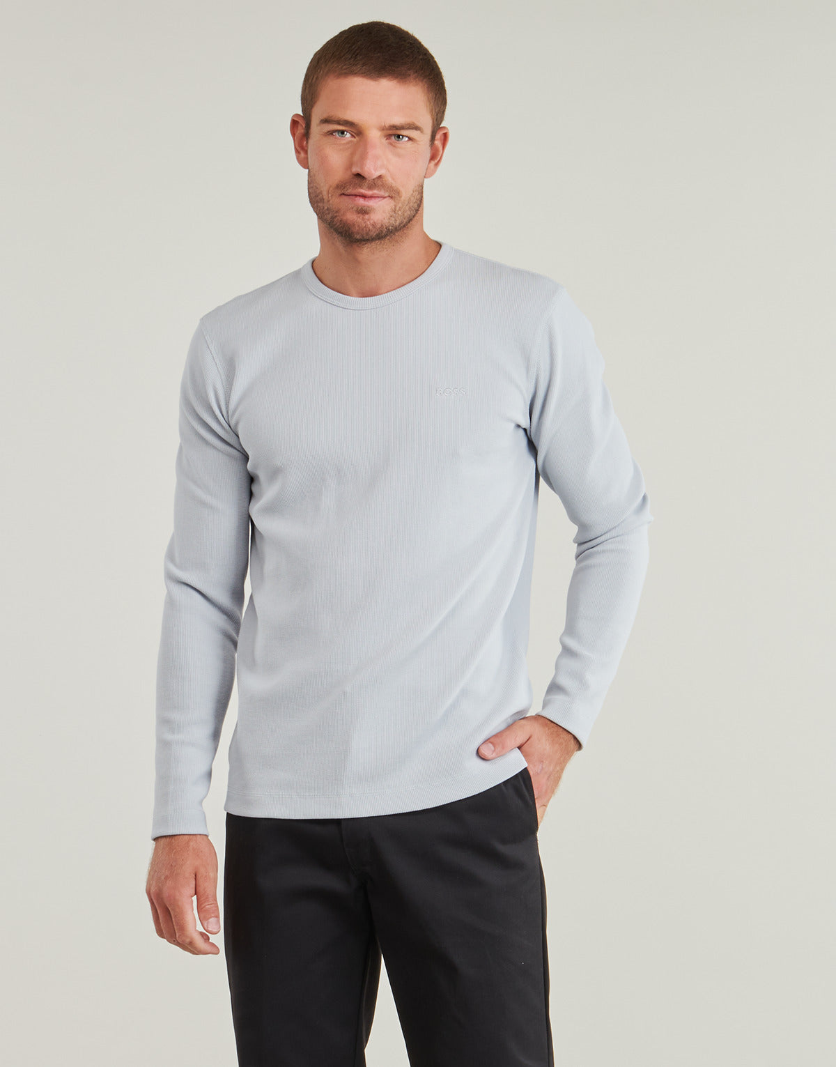 T-shirts a maniche lunghe Uomo BOSS  Tempesto  Grigio