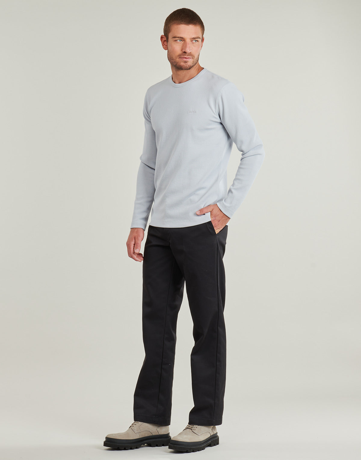 T-shirts a maniche lunghe Uomo BOSS  Tempesto  Grigio