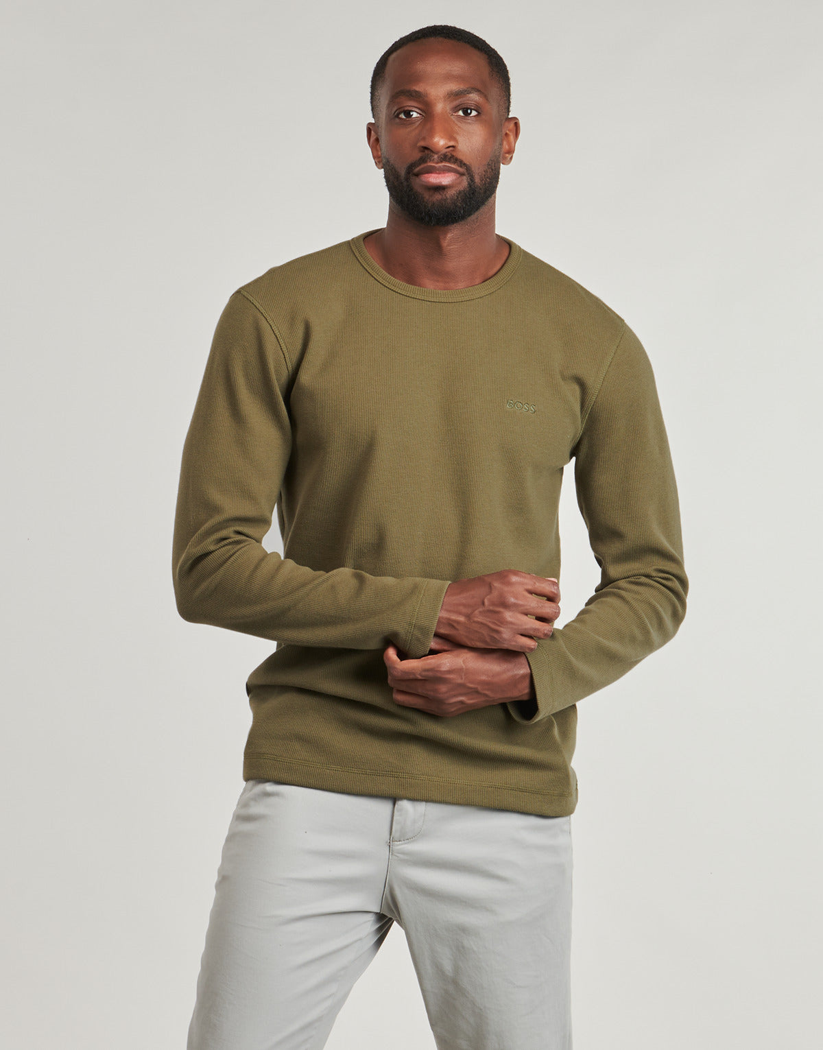 T-shirts a maniche lunghe Uomo BOSS Tempesto Kaki