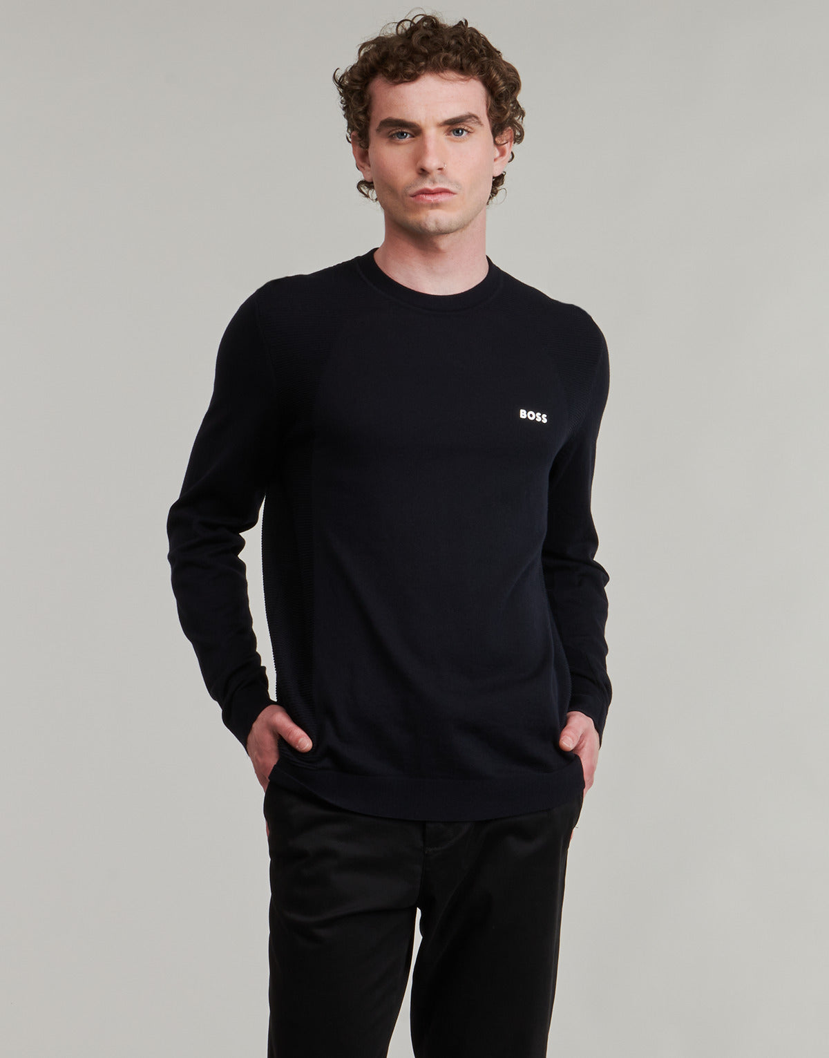 Maglione Uomo BOSS K_Momentum-Lite CN Marine