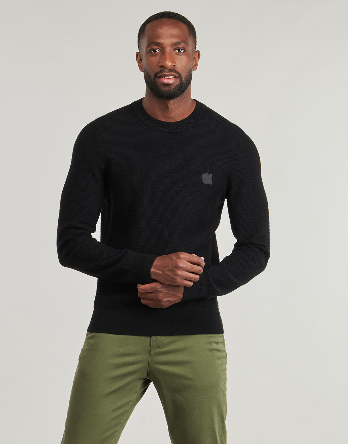 Maglione Uomo BOSS Anion_S Nero