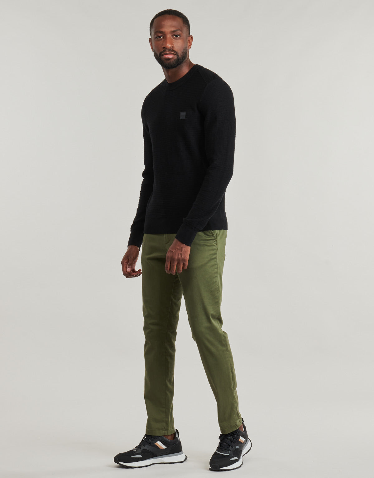 Maglione Uomo BOSS Anion_S Nero