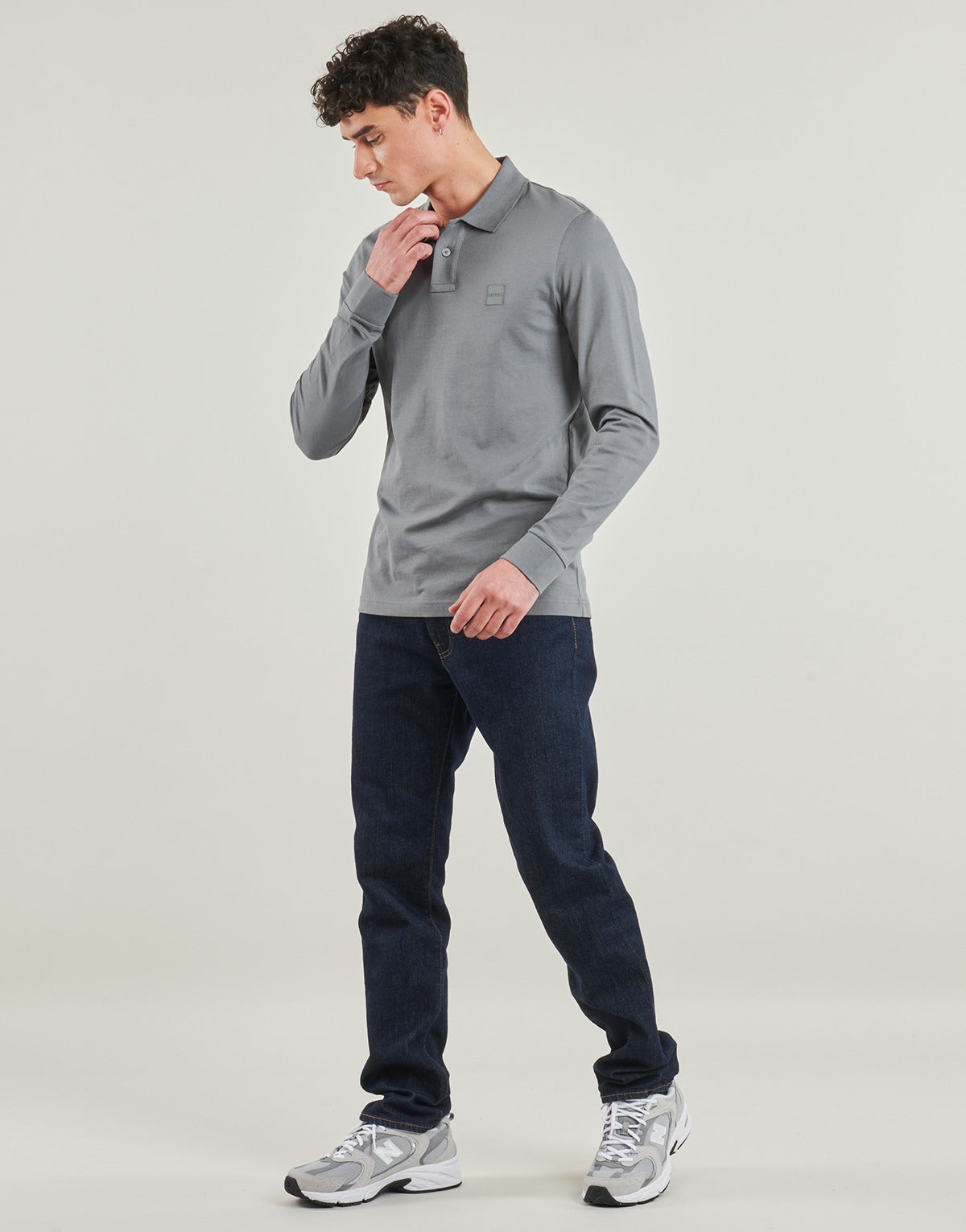 Polo maniche lunghe Uomo BOSS  Passerby  Grigio