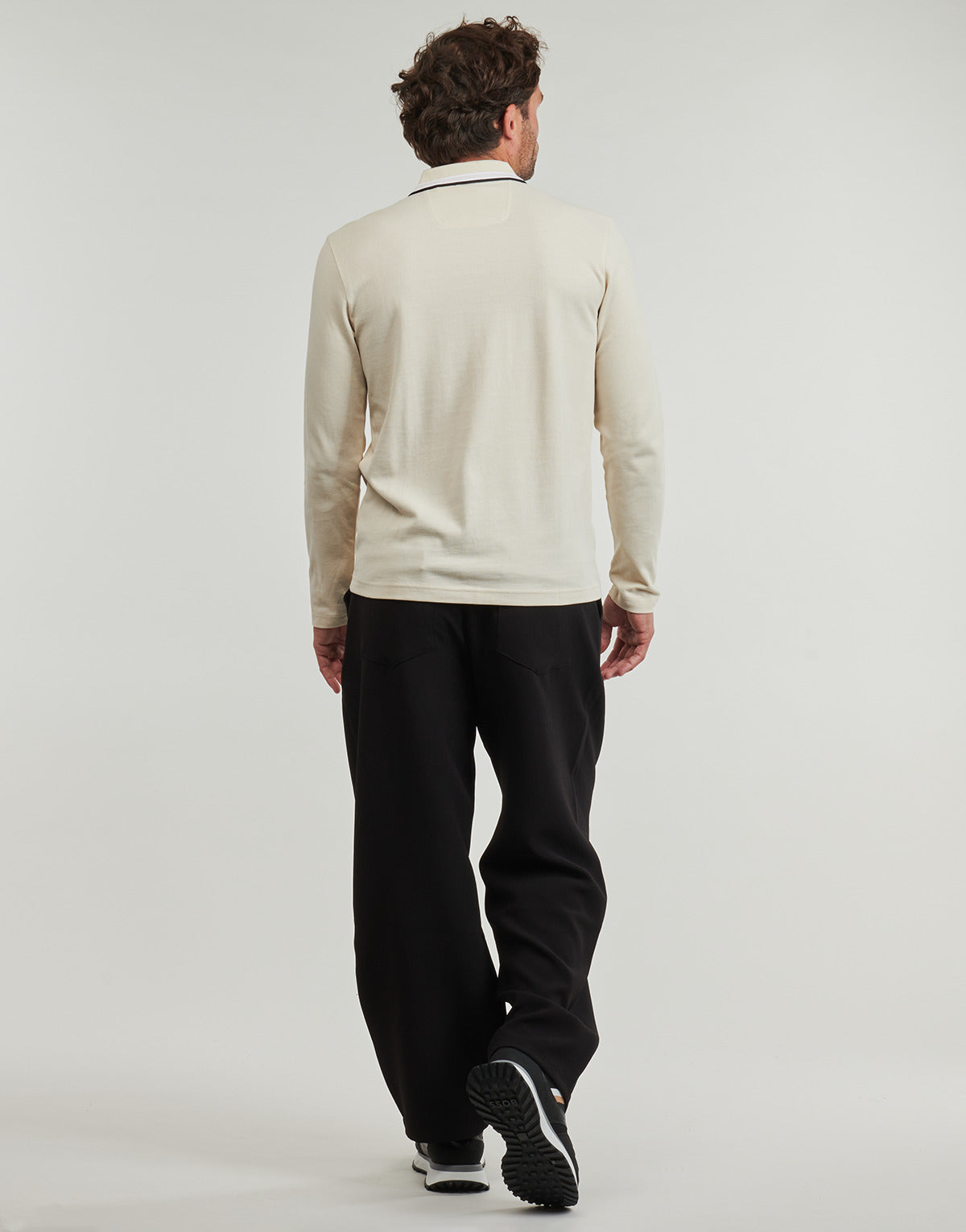 Polo maniche lunghe Uomo BOSS  Plisy  Beige