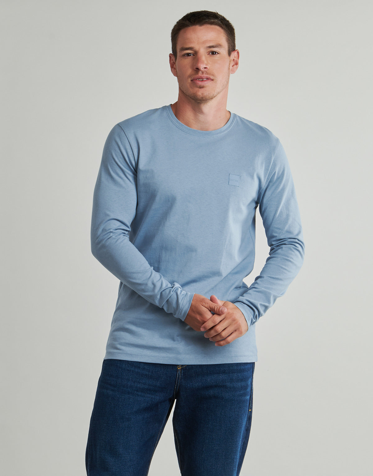 T-shirts a maniche lunghe Uomo BOSS  Tacks  Blu