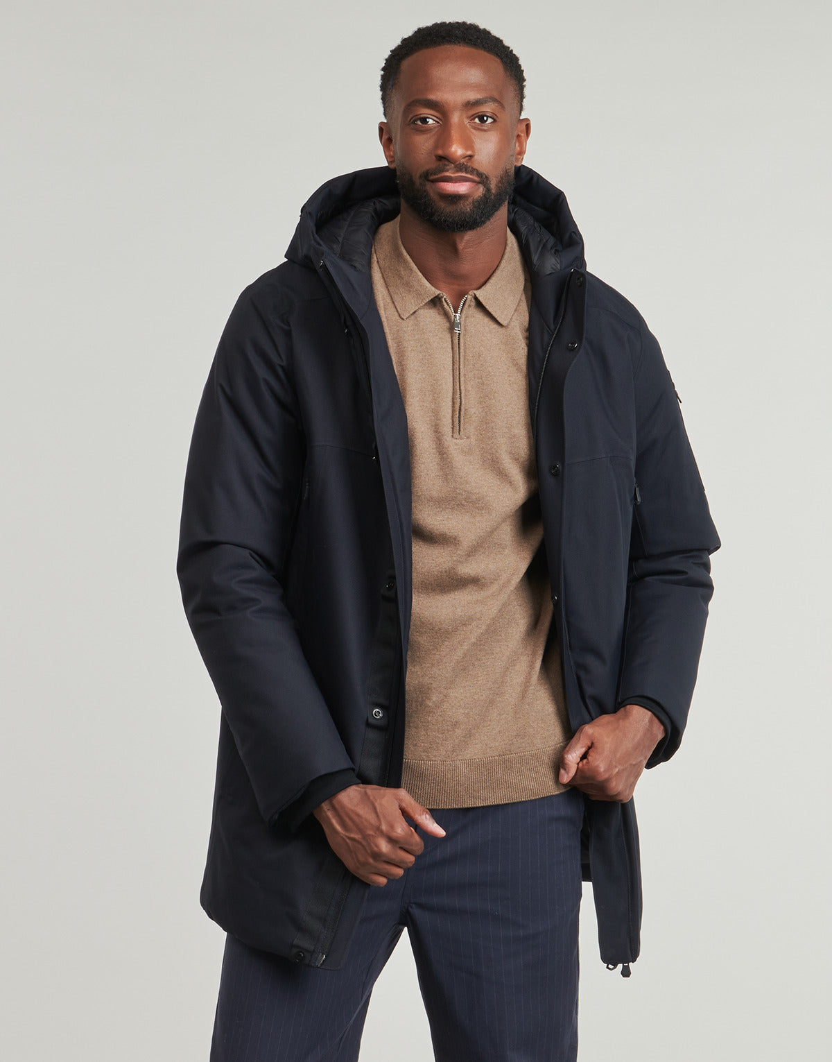 Parka Uomo BOSS  OW_Hexatech Parka  Blu