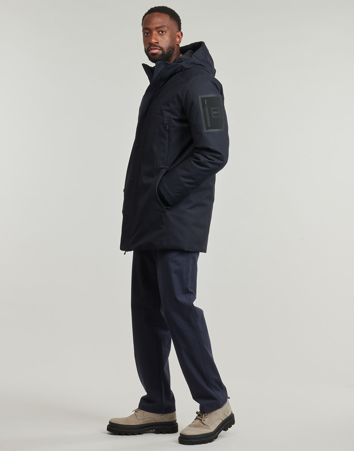 Parka Uomo BOSS  OW_Hexatech Parka  Blu