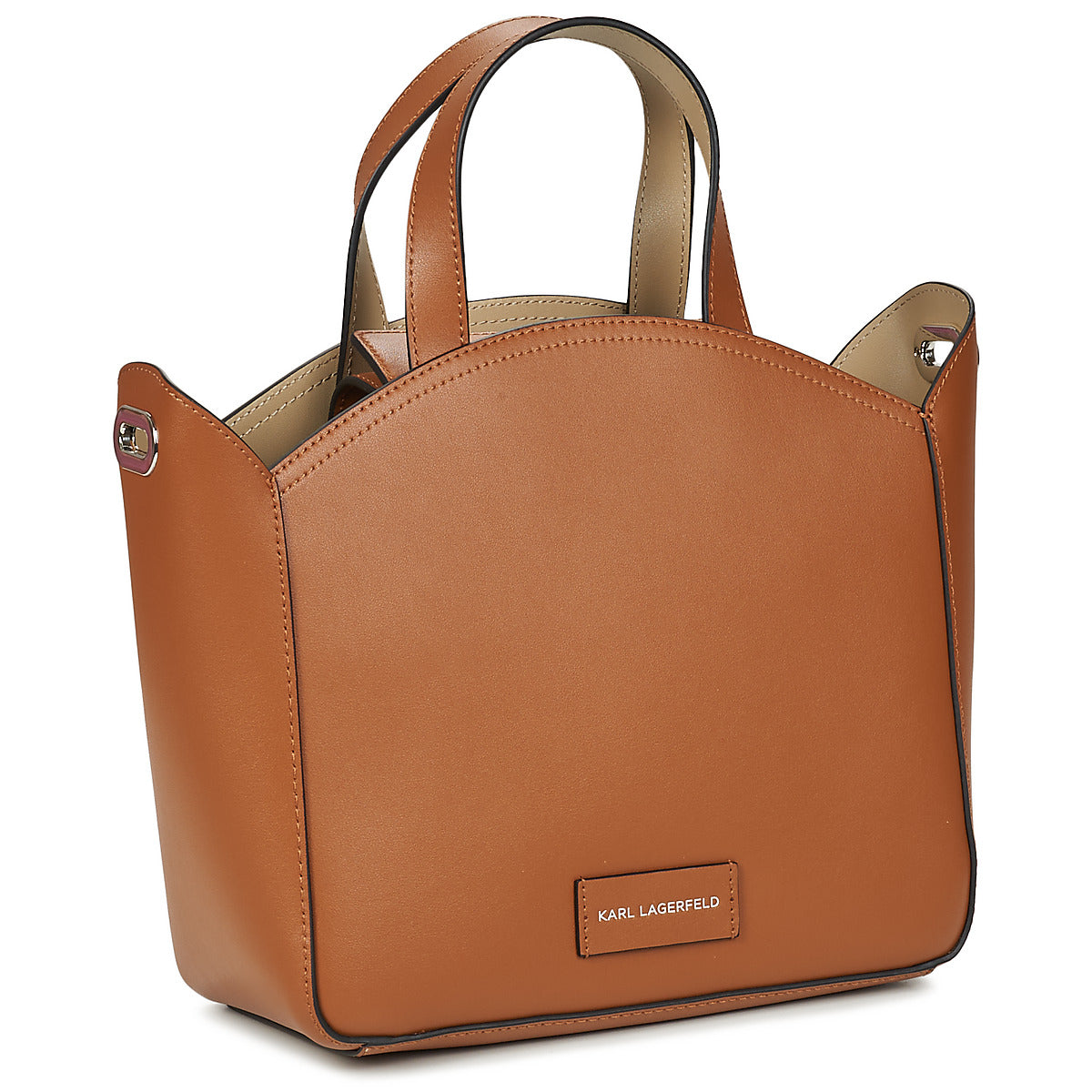 Borsette Donna Karl Lagerfeld K/CIRCLE SM TOTE PERFORATED Marrone