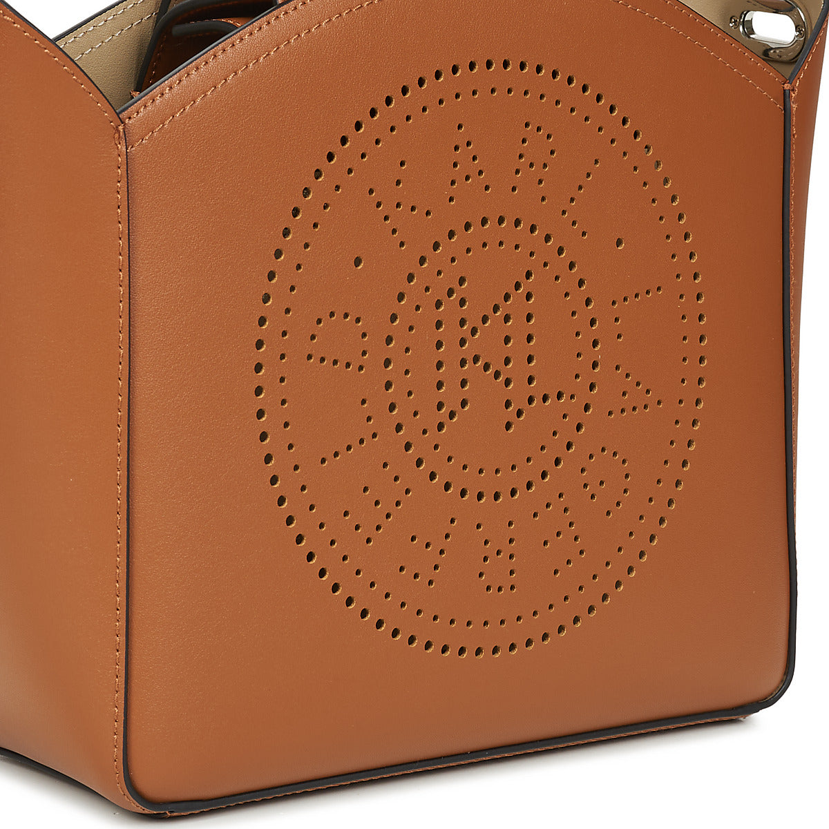 Borsette Donna Karl Lagerfeld K/CIRCLE SM TOTE PERFORATED Marrone