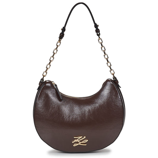 Borsa a spalla Donna Karl Lagerfeld  K/AUTOGRAPH MOONBAG NAPLAK  Marrone