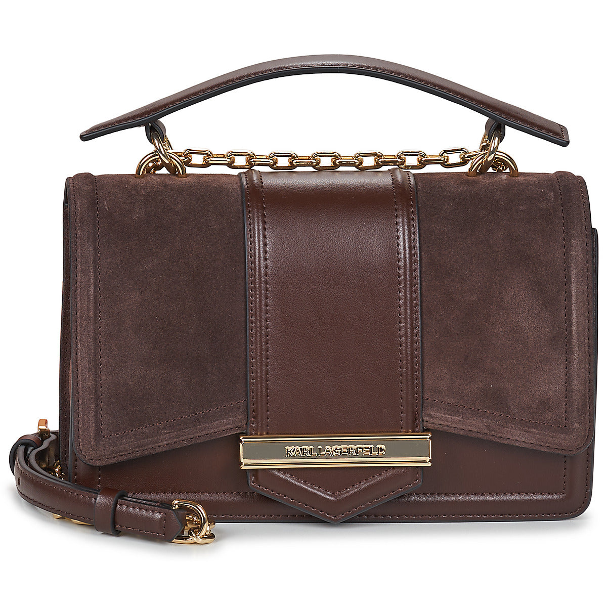 Borsa a tracolla Donna Karl Lagerfeld  K/NOVA SHOULDERBAG SUEDE  Marrone