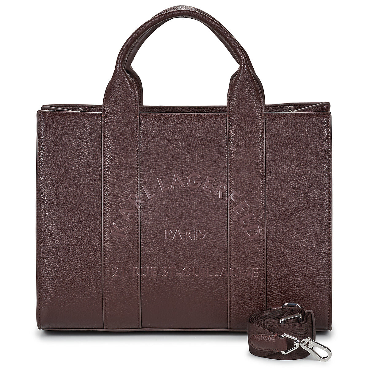 Borsette Donna Karl Lagerfeld  K/RSG PEBBLE SQUARE MED TOTE  Marrone