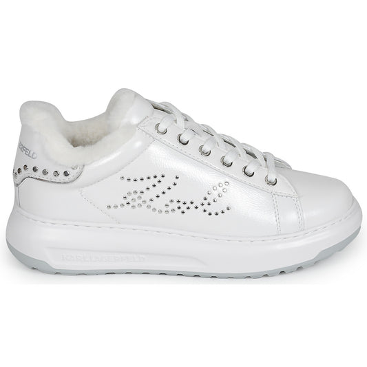 Sneakers basse Donna Karl Lagerfeld  KAPRI LUG Signia Studs Lo Lace  Bianco