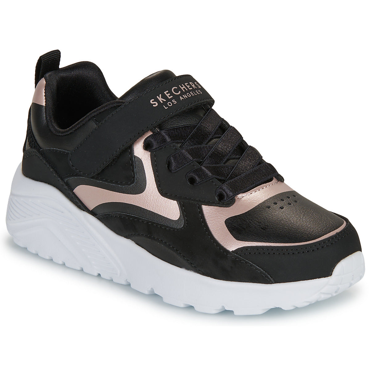 Scarpe bambini ragazza Skechers UNO LITE METALLIC BURST Nero