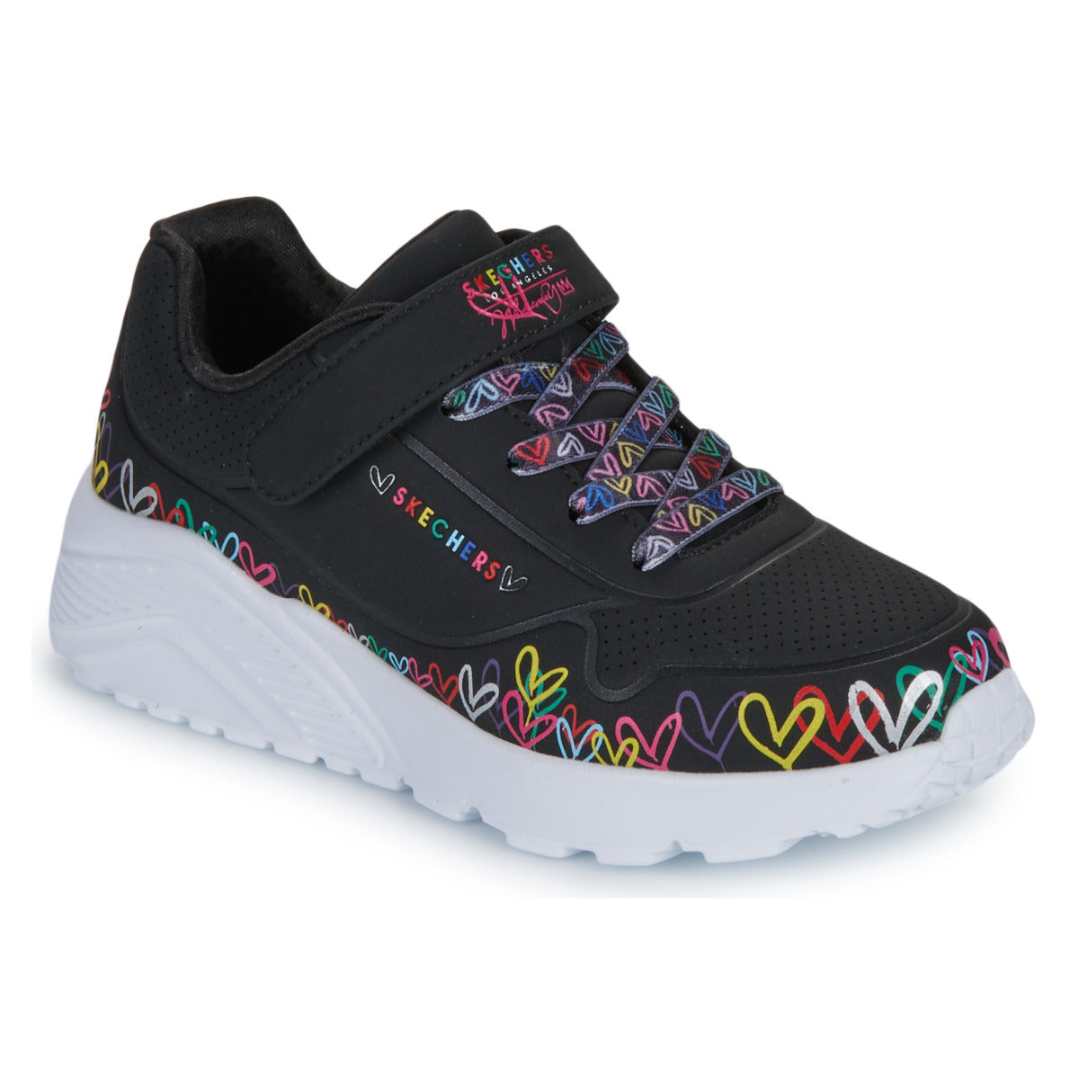 Scarpe bambini ragazza Skechers  UNO LITE  Nero