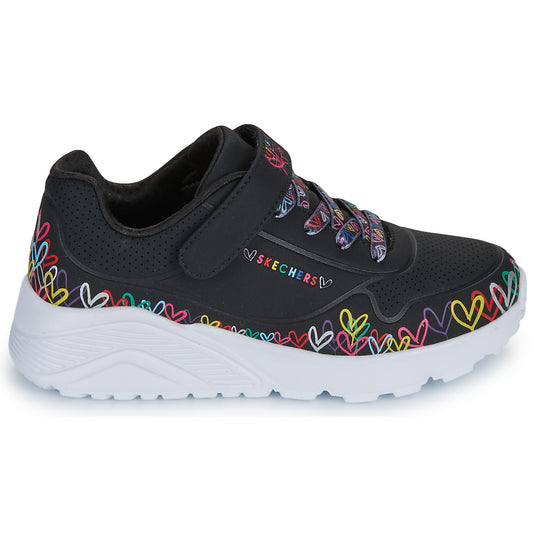 Scarpe bambini ragazza Skechers  UNO LITE  Nero