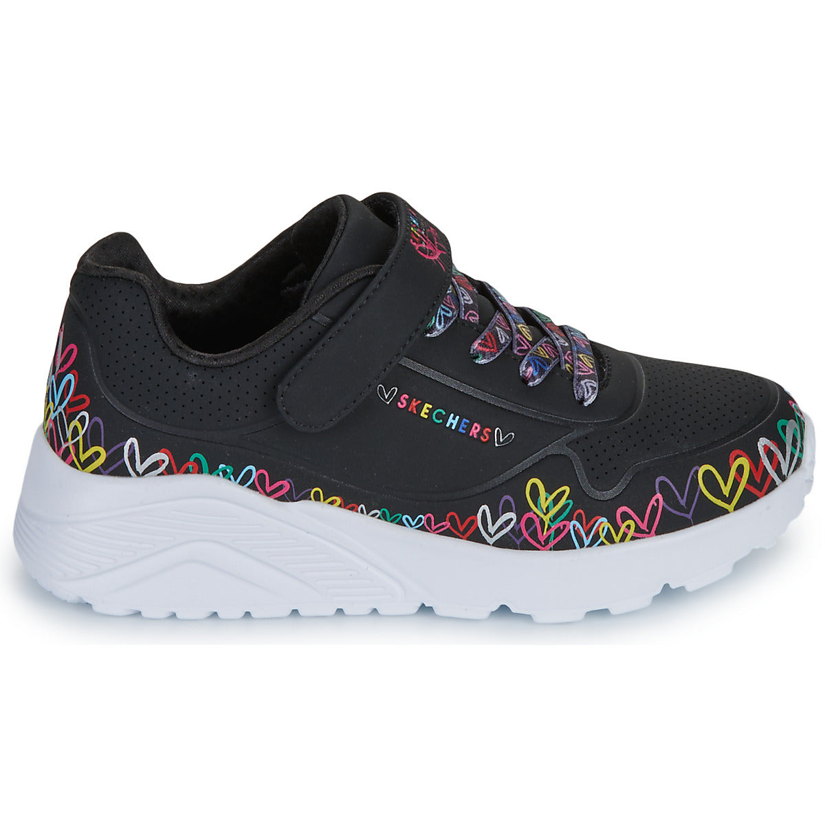 Scarpe bambini ragazza Skechers  UNO LITE  Nero