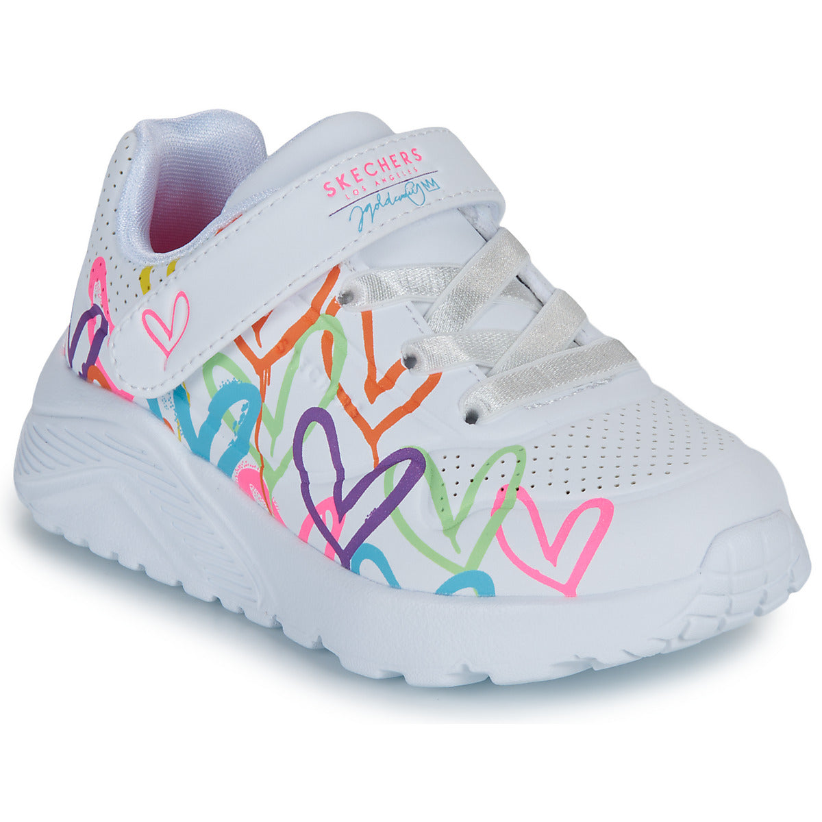 Scarpe bambini ragazza Skechers  UNO LITE LOVE LEVITATE  Bianco