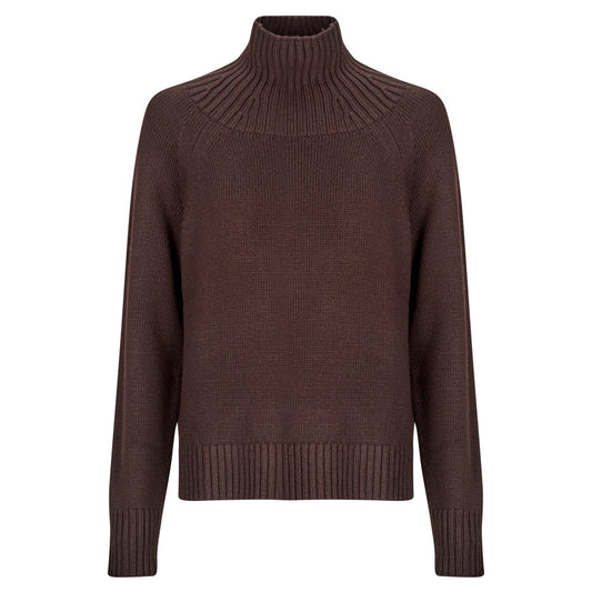Maglione Donna MICHAEL Michael Kors  SOLID TNK EASY SWEATER  Marrone