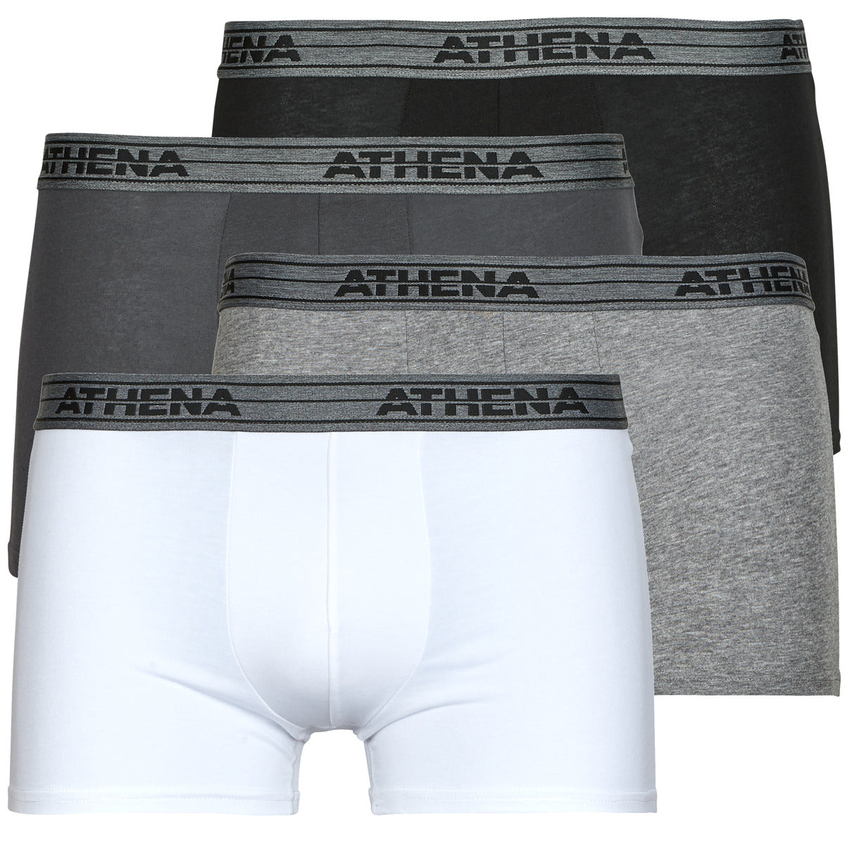 Boxer Uomo Athena  BASIC COTON Pack de 4  Nero