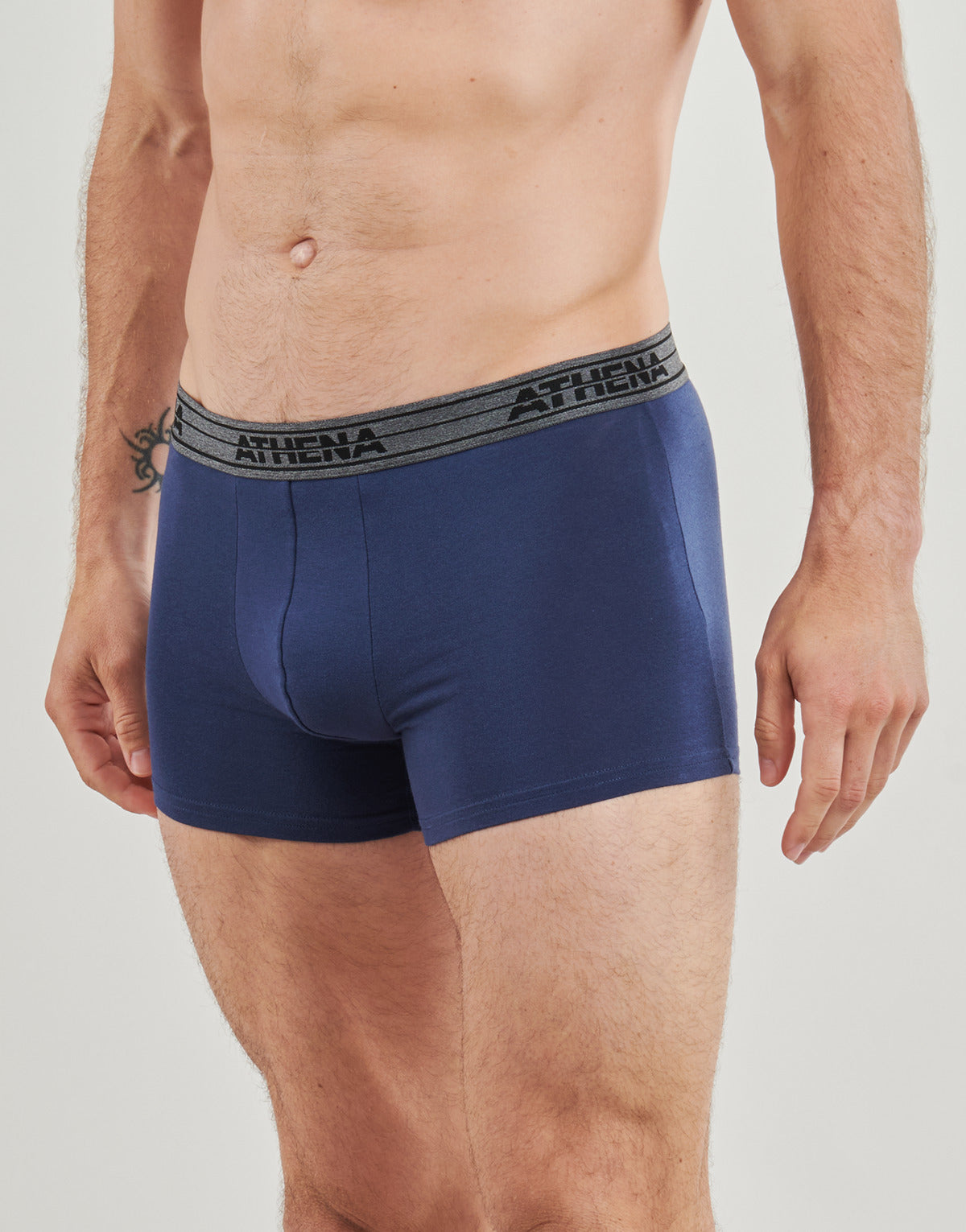 Boxer Uomo Athena  BASIC COTON Pack de 4  Blu
