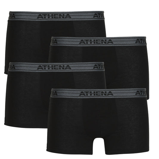 Boxer Uomo Athena BASIC COTON Pack de 4 Nero