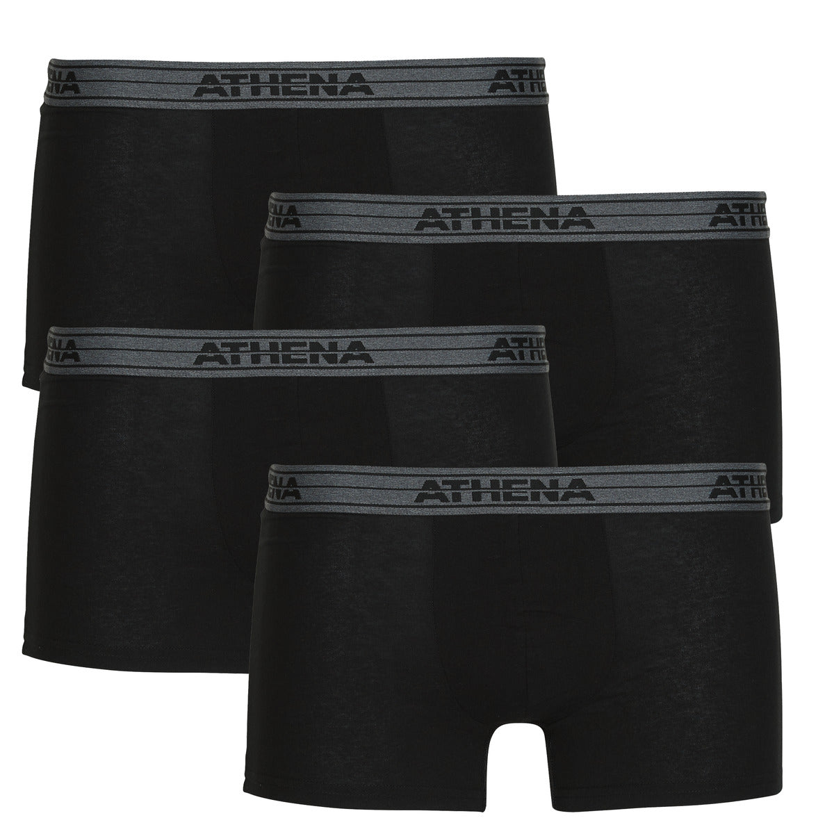 Boxer Uomo Athena BASIC COTON Pack de 4 Nero