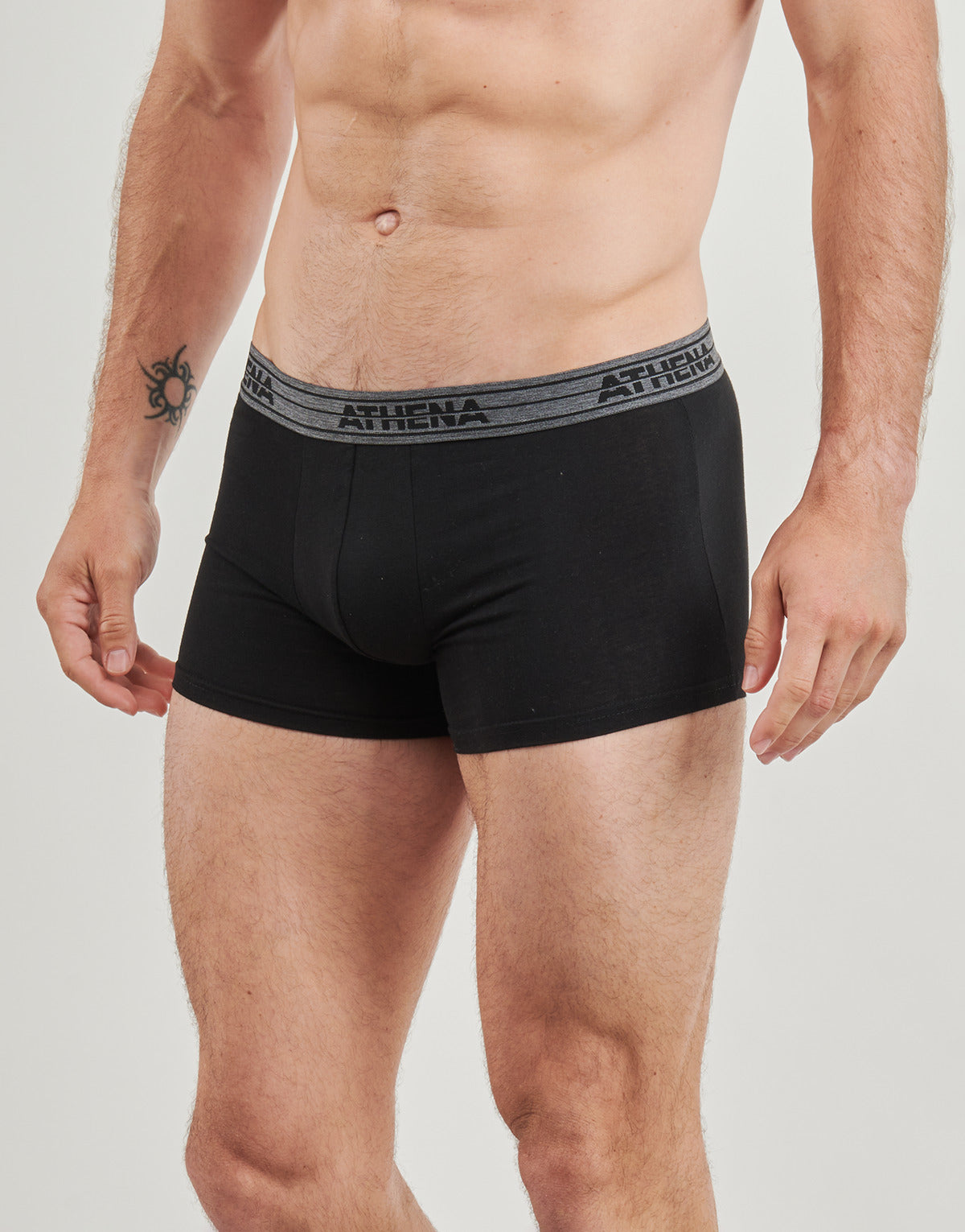 Boxer Uomo Athena BASIC COTON Pack de 4 Nero