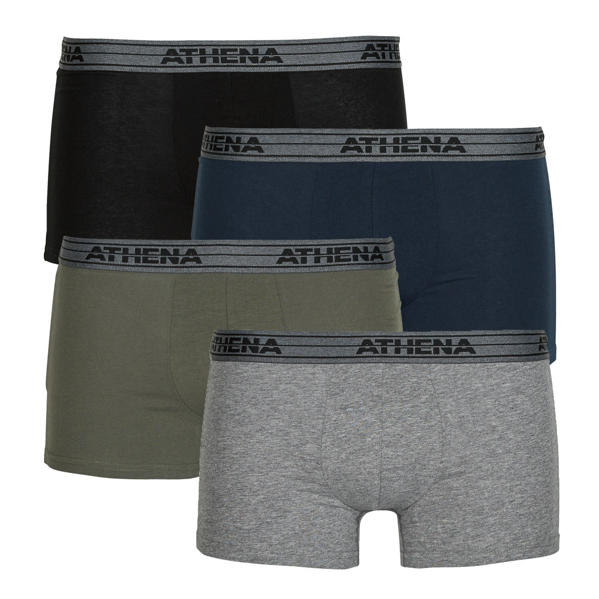 Boxer Uomo Athena  BASIC COTON Pack de 4  Nero