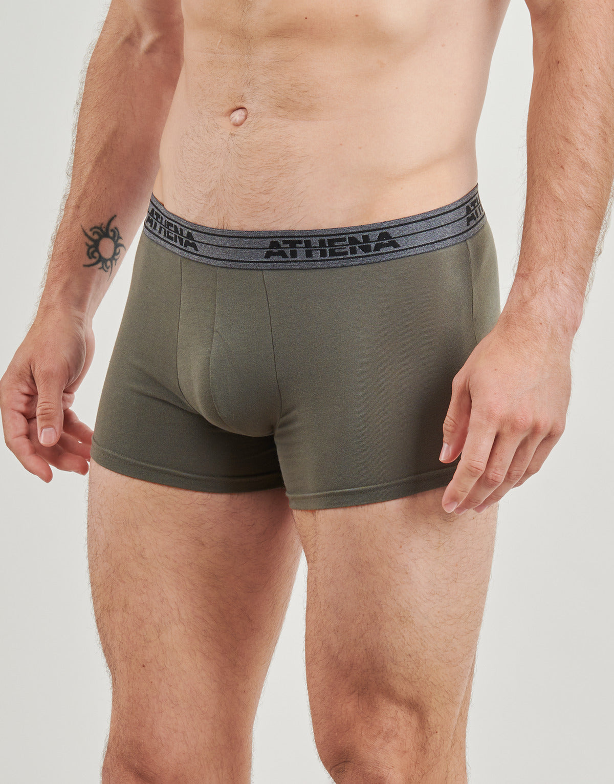 Boxer Uomo Athena BASIC COTON Pack de 4 Nero