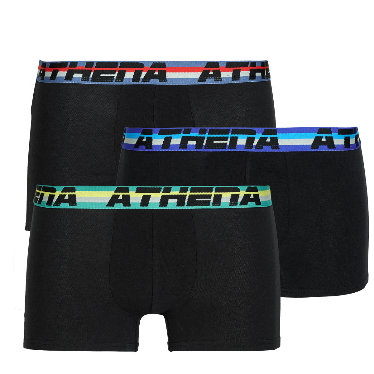 Boxer Uomo Athena  COTON 720 STRETCH  Pack de 3  Nero