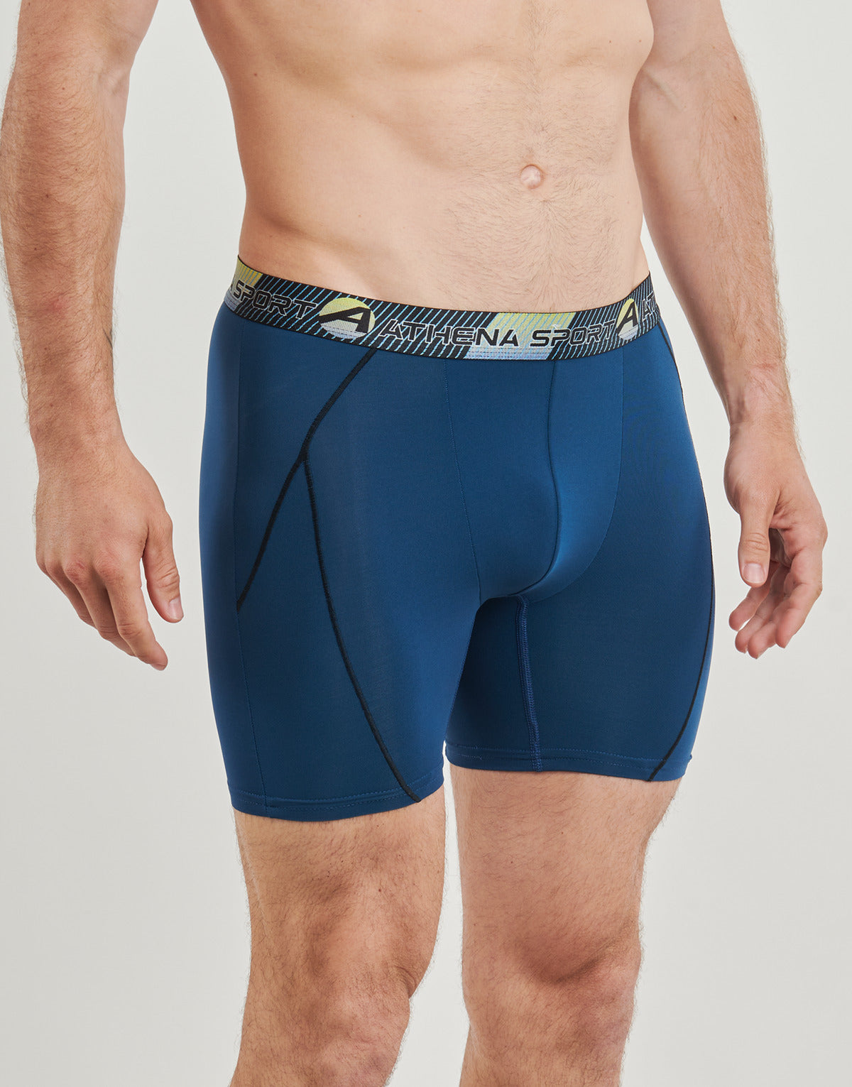 Boxer Uomo Athena  TRANING DRY LONG Pack de 3  Blu