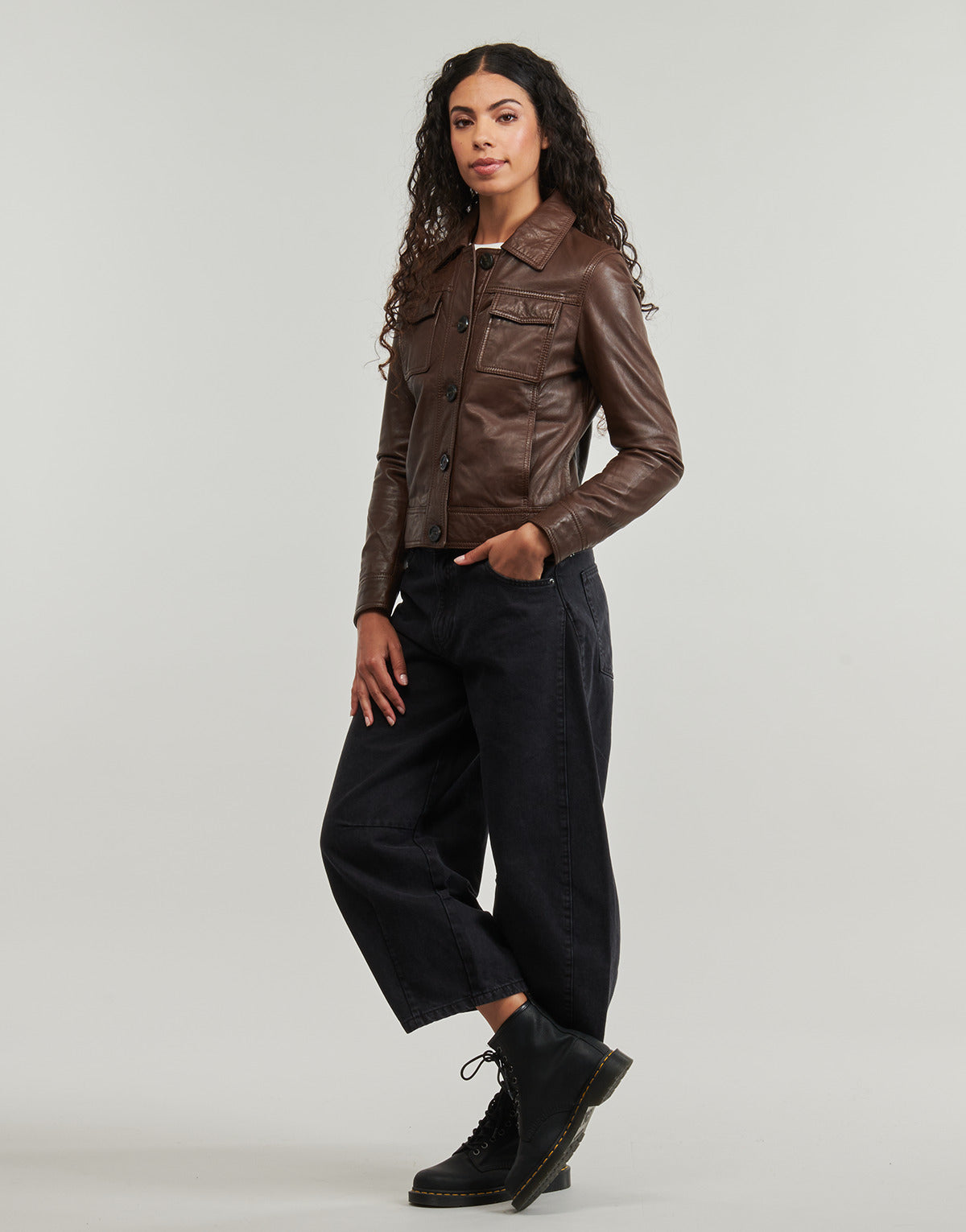 Giacca in pelle Donna Oakwood  CECILE  Marrone