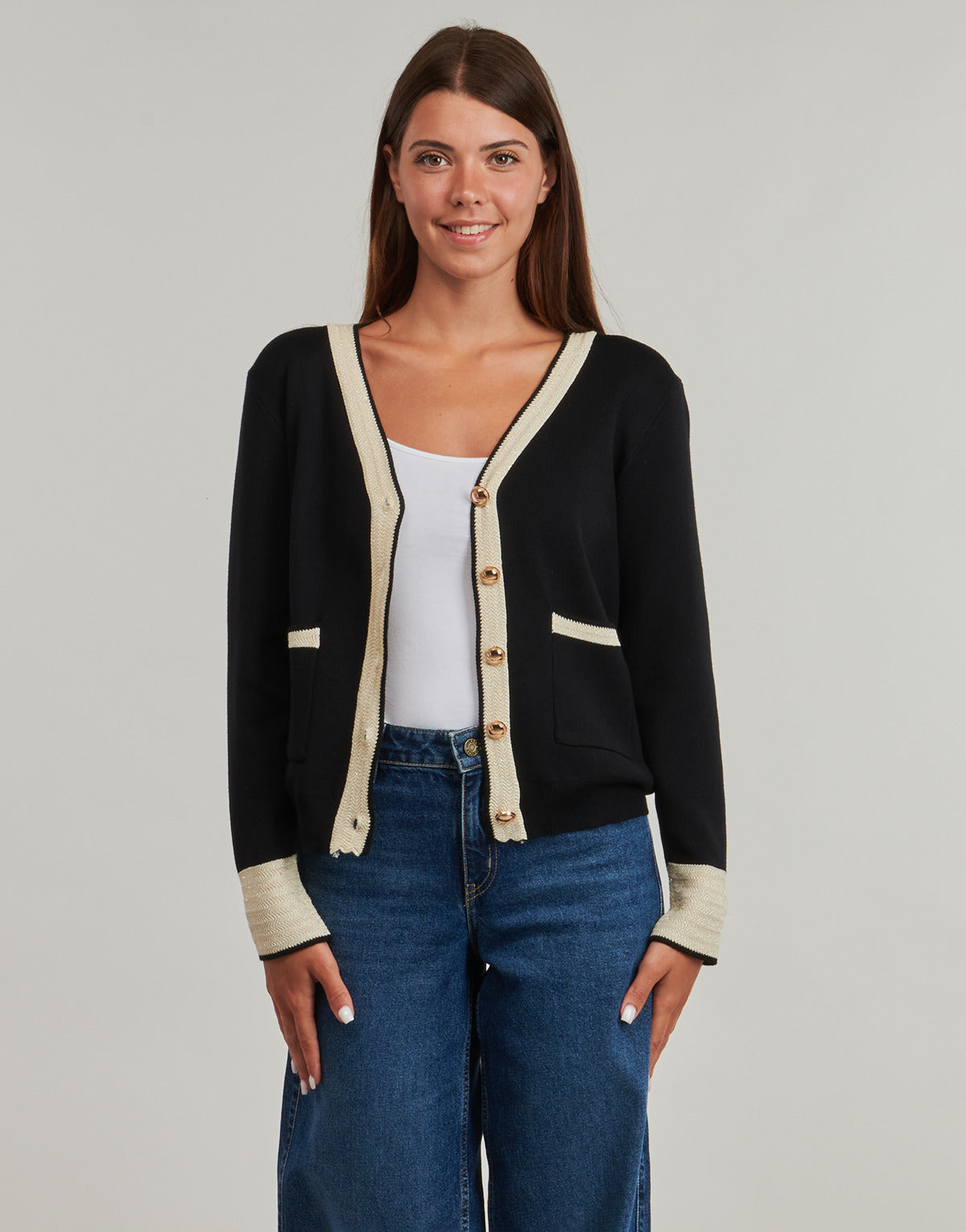 Gilet / Cardigan Donna Moony Mood  TALIA  Nero