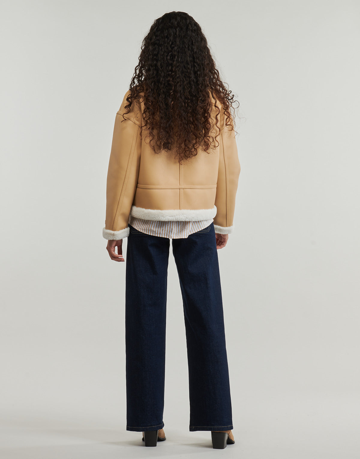 Giacca in pelle Donna Armani Exchange  BLOUSON JACKET  Beige