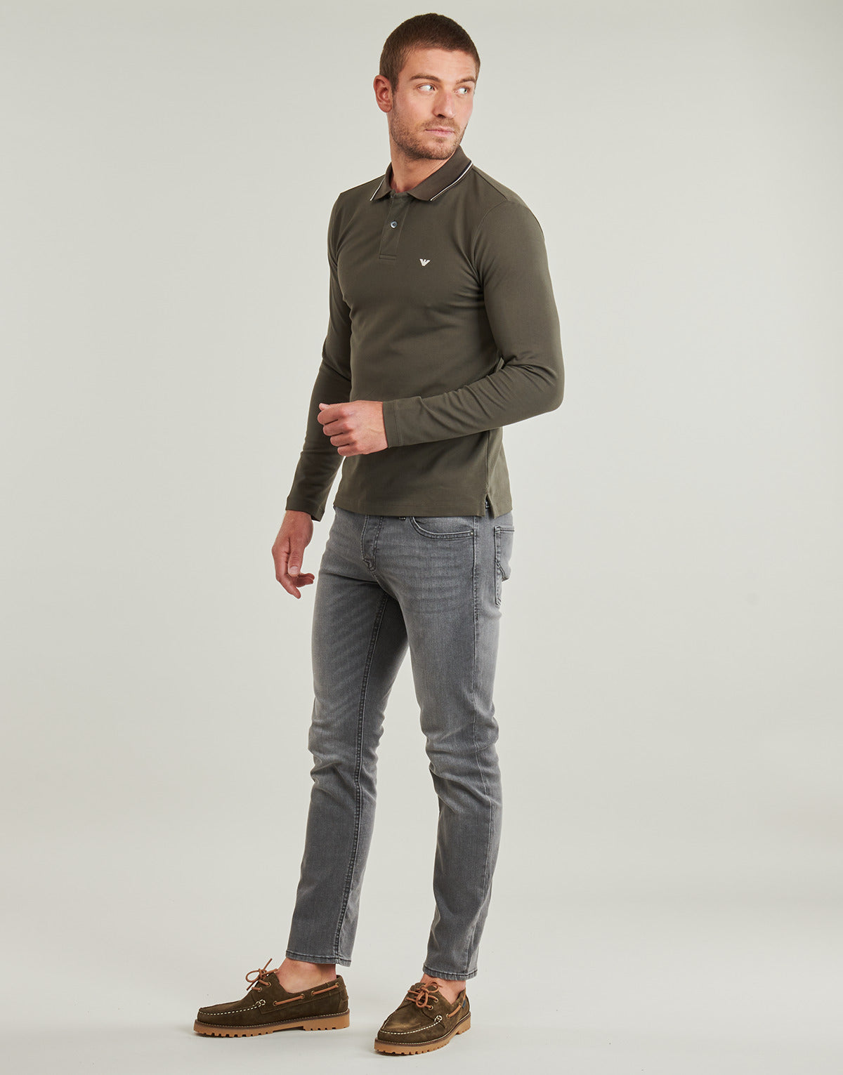 Polo maniche lunghe Uomo Emporio Armani  POLO SHIRT  Kaki