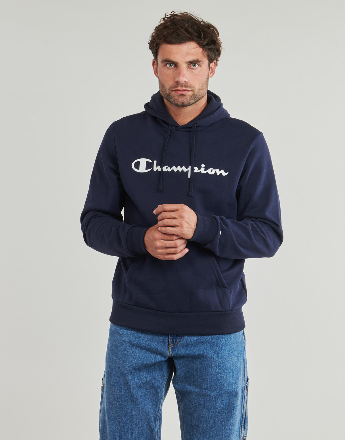 Felpa Uomo Champion  HOODED SWEATSHIRT  Blu