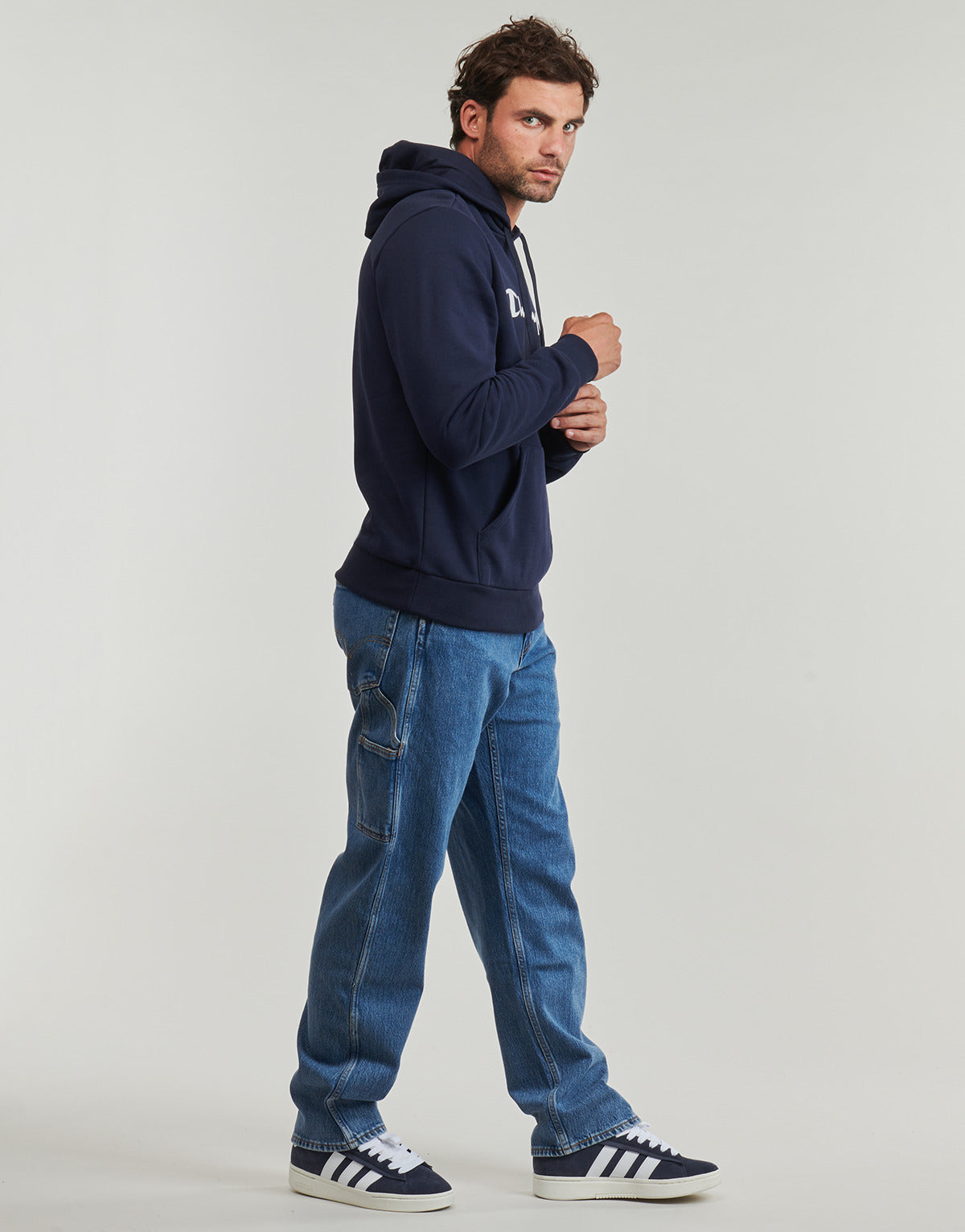 Felpa Uomo Champion  HOODED SWEATSHIRT  Blu