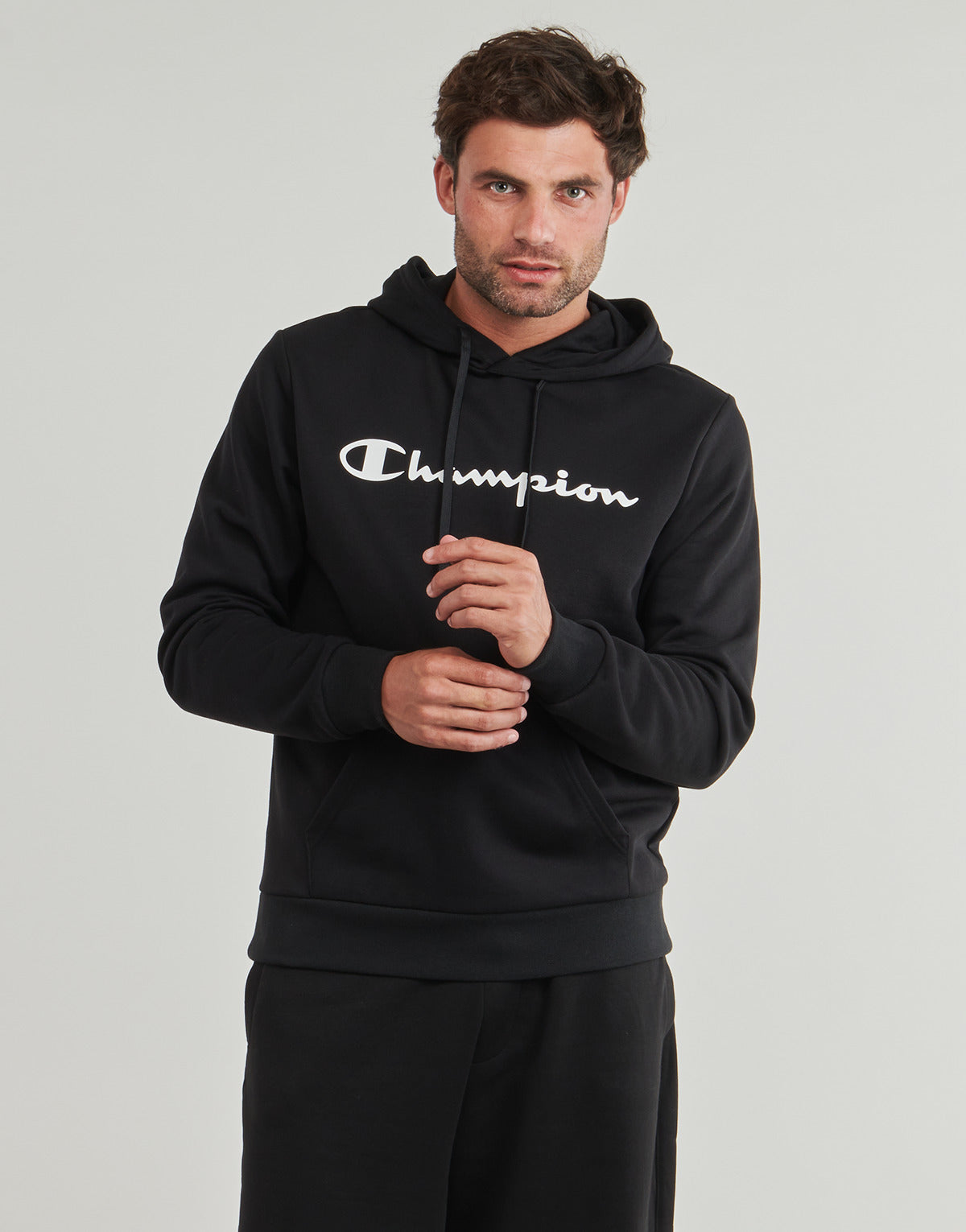 Felpa Uomo Champion  HOODED SWEATSHIRT  Nero