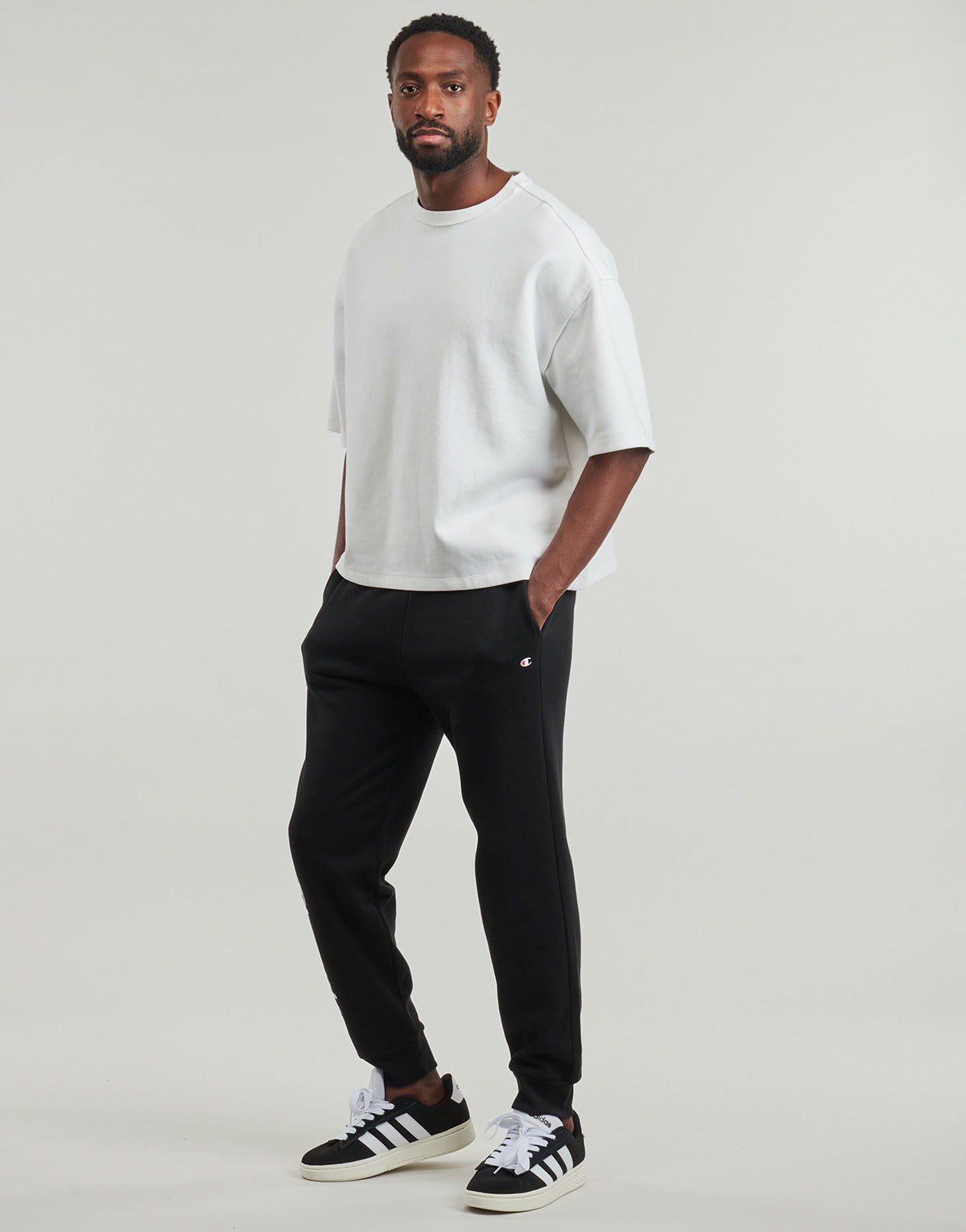 Pantaloni Sportivi Uomo Champion  RIB CUFFPANTS  Nero