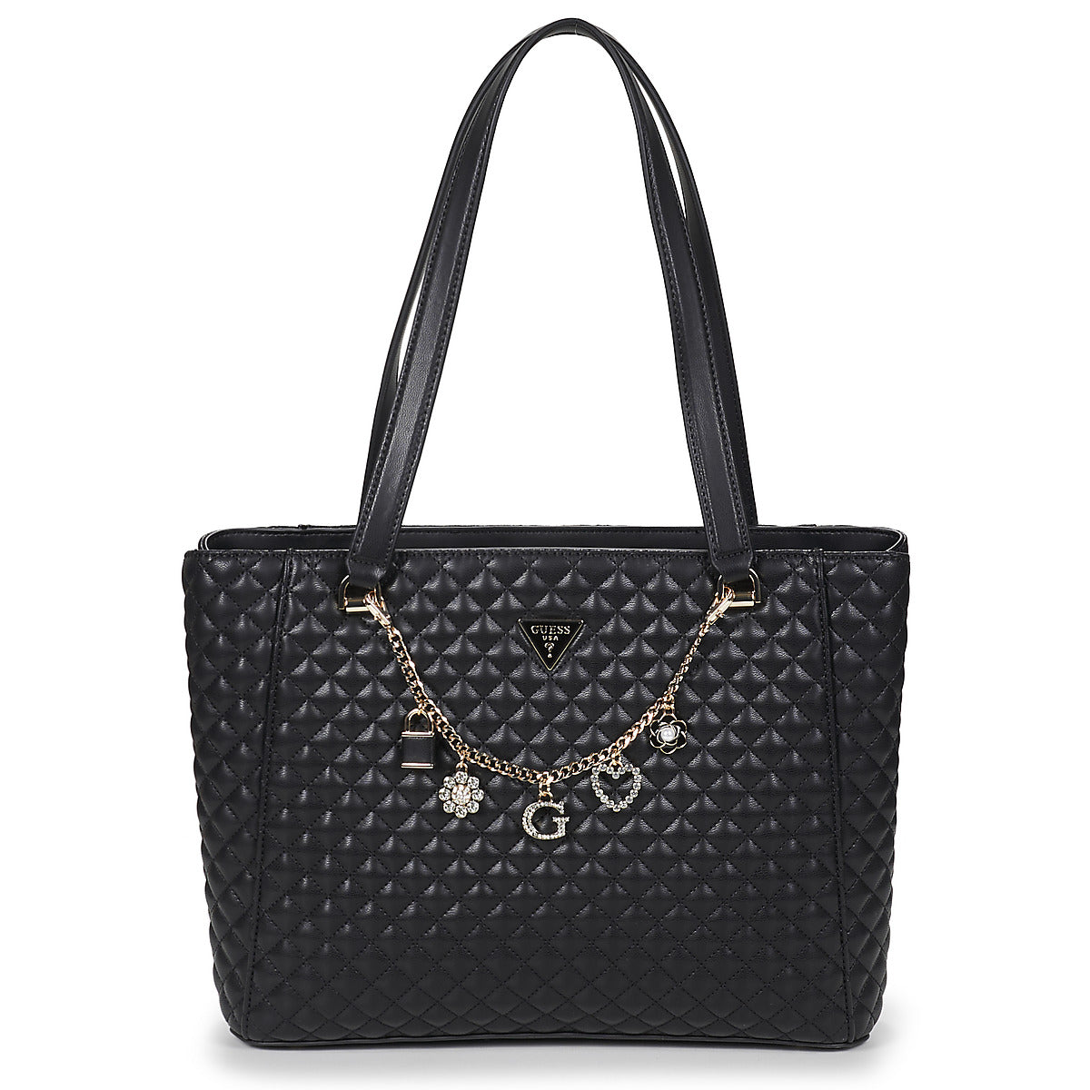 Borsa Shopping Donna Guess  EVERLEE NOEL TOTE  Nero