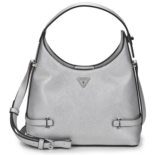 Borsa a spalla Donna Guess ROSALBA SMALL HOBO CROSSBODY Argento