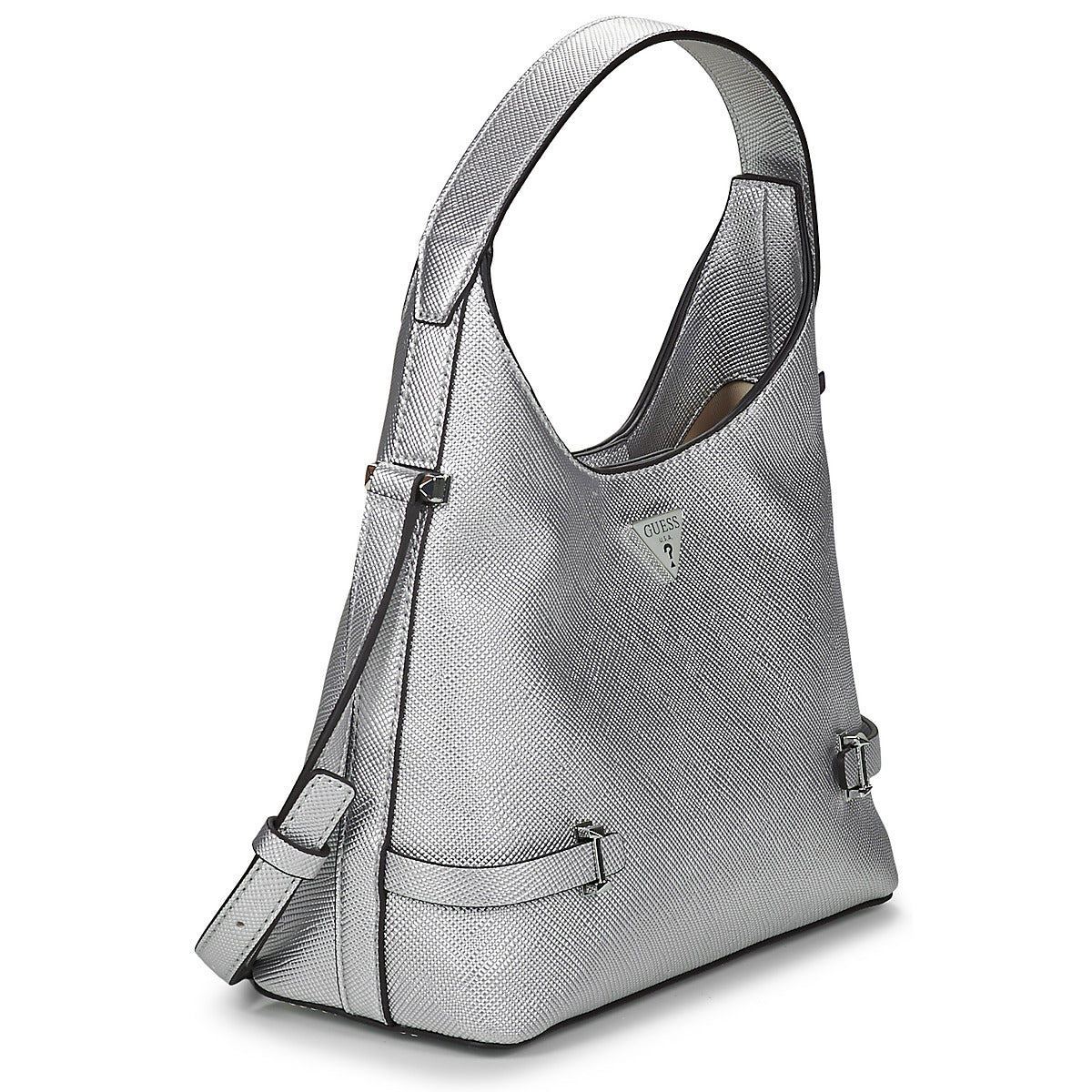 Borsa a spalla Donna Guess  ROSALBA SMALL HOBO CROSSBODY  Argento