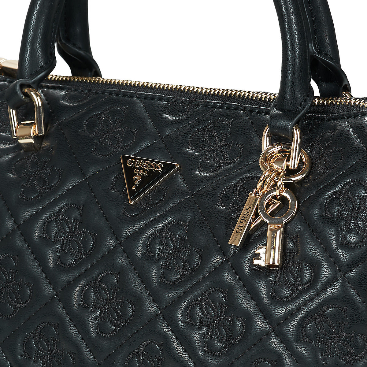 Borsette Donna Guess  ADELASIA MULTI COMP SATCHEL  Nero
