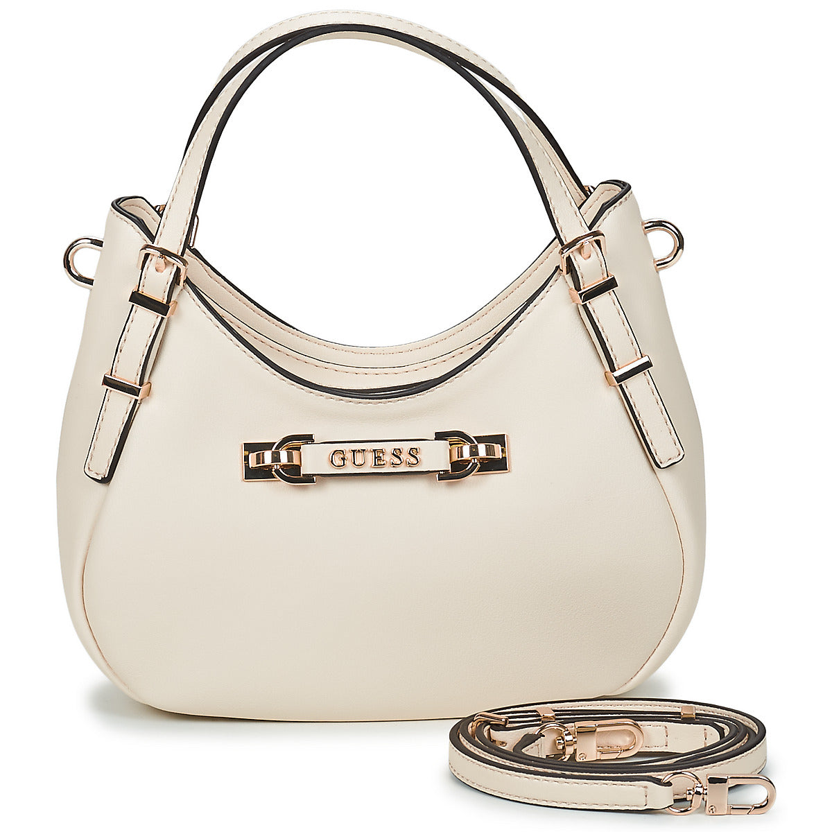 Borsa a spalla Donna Guess  LEFIA SMALL SATCHEL  Beige