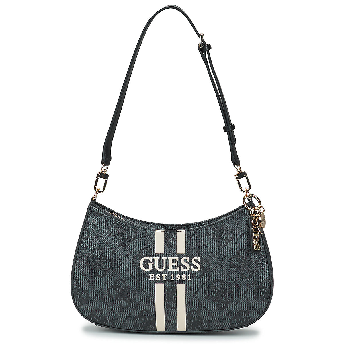 Borsa a spalla Donna Guess  NOELLE II TOP ZIP SHOULDER BAG  Nero