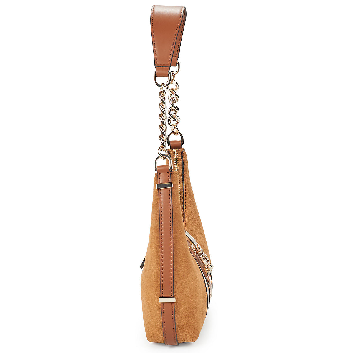 Borsa a spalla Donna Guess  ERENIA TOP ZIP SHOULDER BAG  Marrone