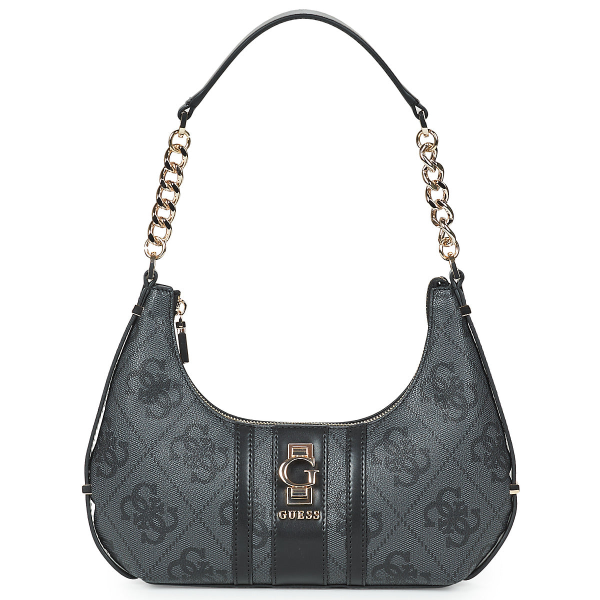 Borsa a spalla Donna Guess  ERENIA TOP ZIP SHOULDER BAG  Nero